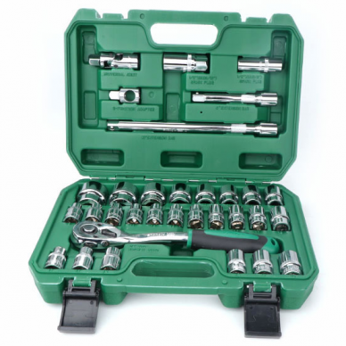 1/2" Dr. Socket set 32pcs 6pt+12pt 1/2" Dr. Socket set 32pcs 6pt+12pt