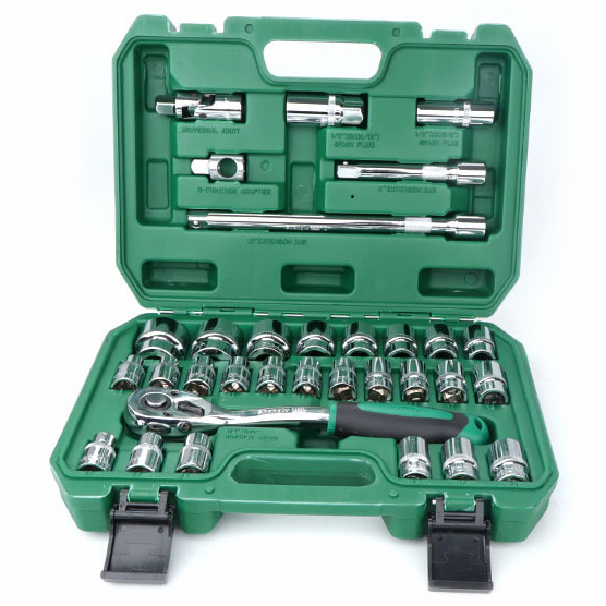 1/2" Dr. Socket set 32pcs 6pt+12pt 1/2" Dr. Socket set 32pcs 6pt+12pt