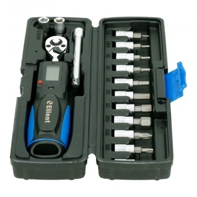 1/4" Dr. Pre-set digital torque wrench 6-30Nm with bit sets 3