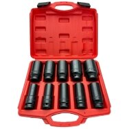 Zestaw głębokich nasadek udarowych 3/4" Dr., 10 sztuk (19-41 mm) Zestaw głębokich nasadek udarowych 3/4" Dr., 10 sztuk (19-41 mm)