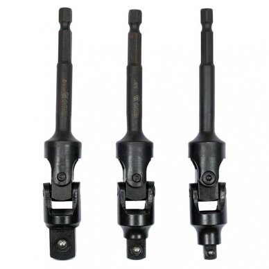 1/4" + 3/8" + 1/2" Dr. Drill socket swivel adapter set 3pcs 1