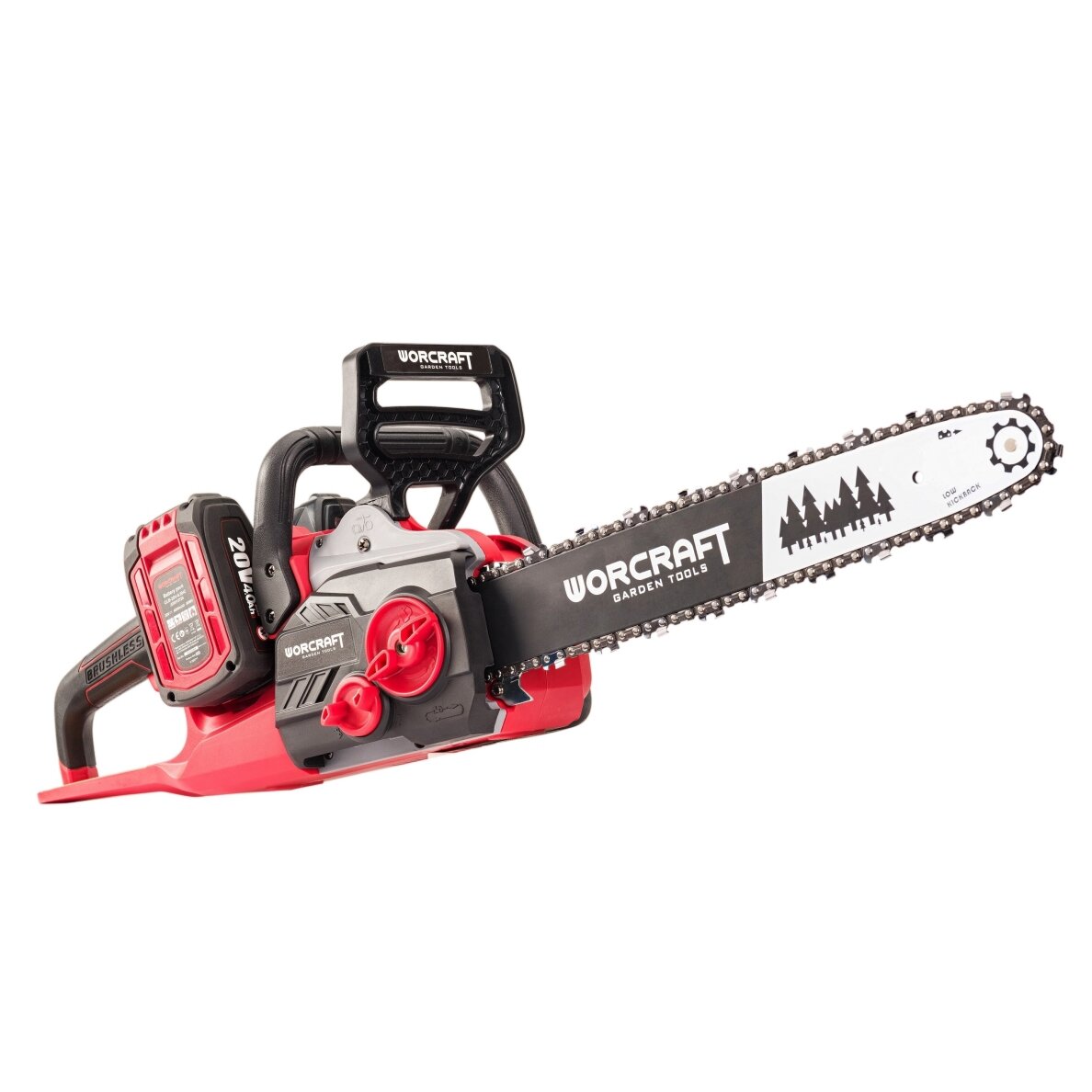 Akumuliatorinis grandininis pjūklas WORCRAFT 40V (20V+20V) LI-ION (Be akumuliatorių ir įkroviklio) 2 Akumuliatorinis grandininis pjūklas WORCRAFT 40V (20V+20V) LI-ION (Be akumuliatorių ir įkroviklio) 2