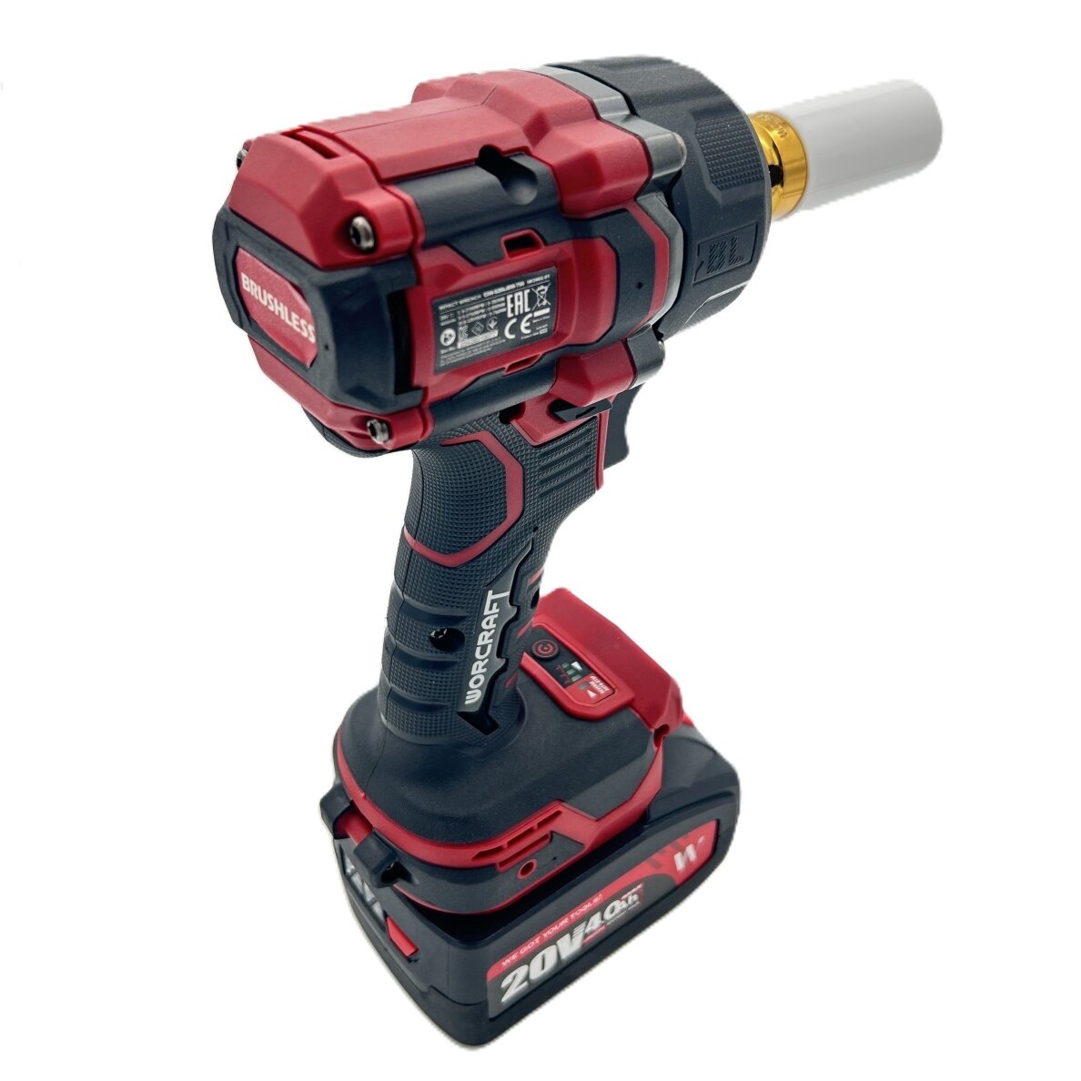 Li-ion Brushless Cordless Impact Wrench 1/2'' 750Nm WORCRAFT 20V (BMC) 6