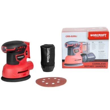 Akumulatorowa szlifierka rotacyjna Li-ion 125mm WORCRAFT 20V (bez baterii i ładowarki) 7