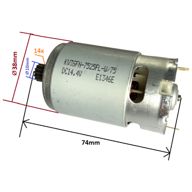 Cordless Driver/Drill AM14DW Motor No.30 Spare part 1