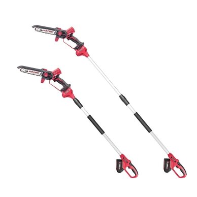 Akumuliatorinis grandininis mini pjūklas 8” su teleskop. prailg. WORCRAFT 20V LI-ION 2