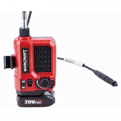 Li-ion Bezvada mini slīpmašīna ar piederumiem WORCRAFT 20V 3 Li-ion Bezvada mini slīpmašīna ar piederumiem WORCRAFT 20V 3