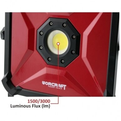 Akumuliatorinis šviestuvas nešiojamas COB(30W) 20V LI-ION 12