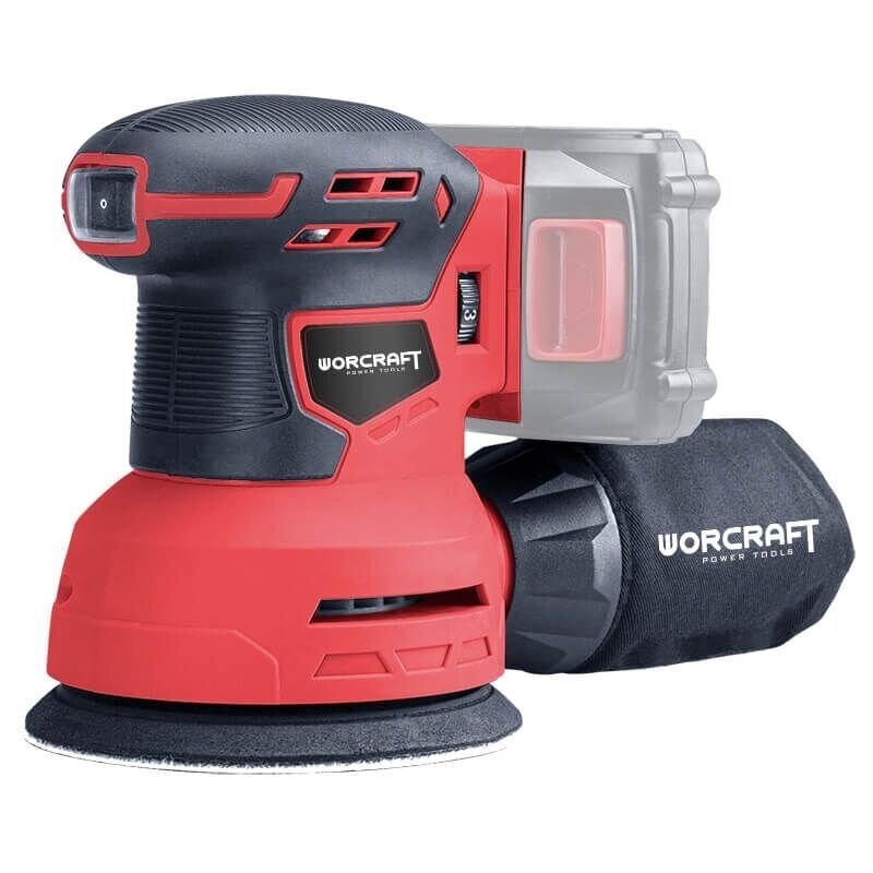 Akumulatorowa szlifierka rotacyjna Li-ion 125mm WORCRAFT 20V (bez baterii i ładowarki)