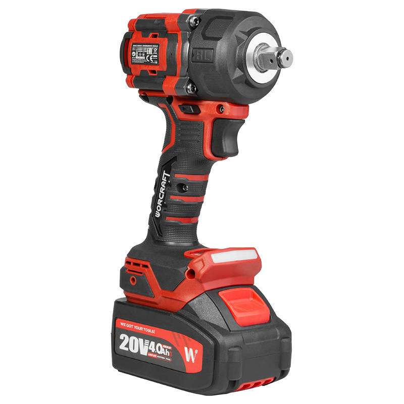 Li-ion Brushless Cordless Impact Wrench 1/2'' 750Nm WORCRAFT 20V (BMC) 2