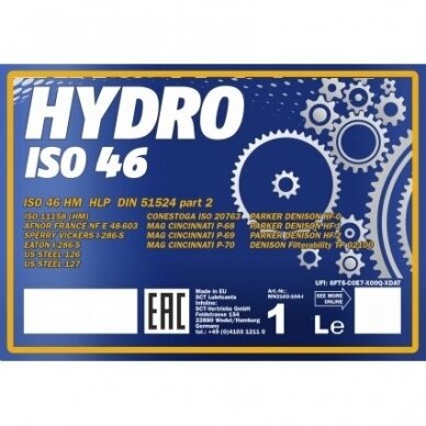 Alyva Mannol HYDRO ISO 46 1L 2
