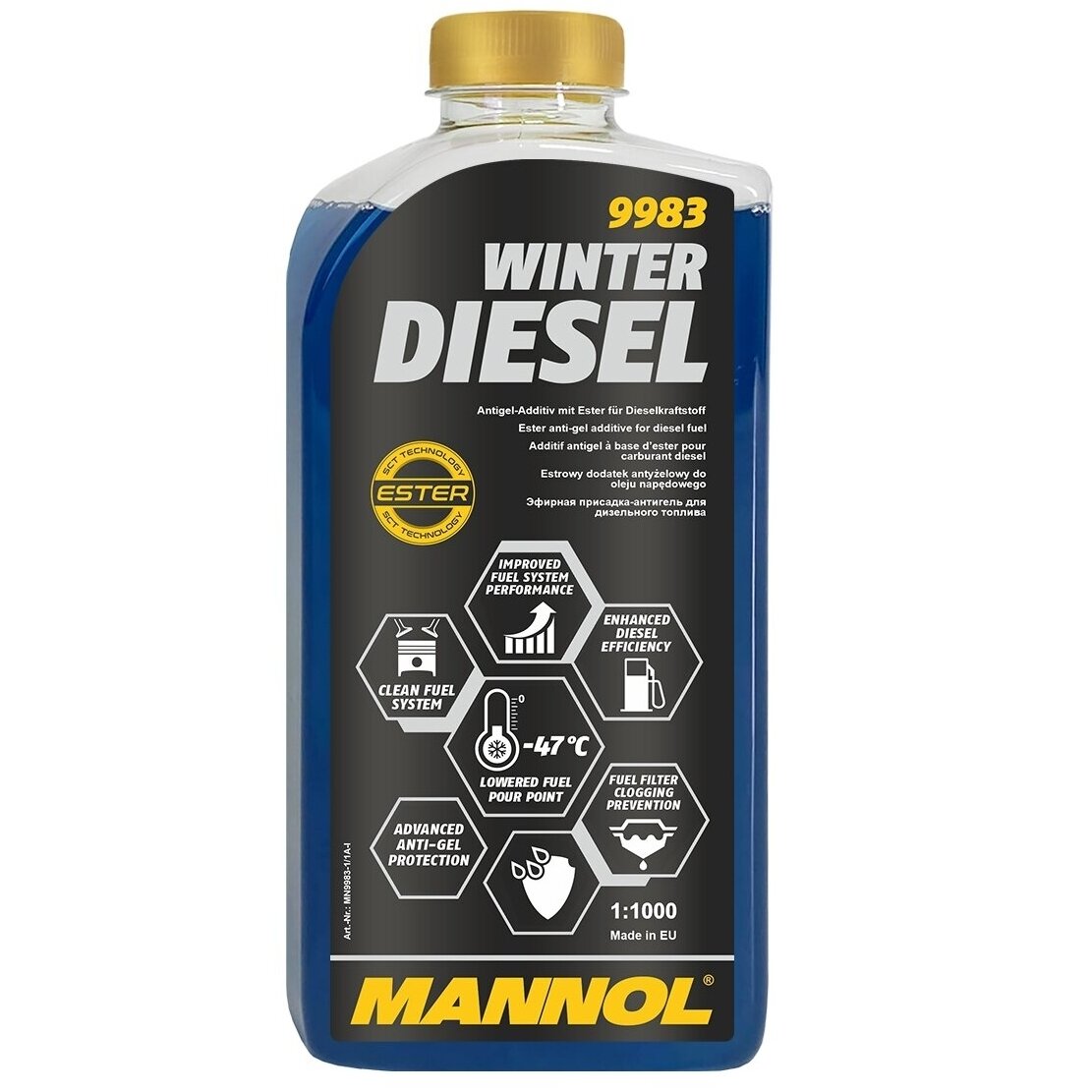 Antigelis dyzelinui -47°C MANNOL 1000ml