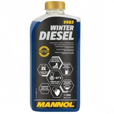 Antigelis dyzelinui -47°C MANNOL 1000ml Antigelis dyzelinui -47°C MANNOL 1000ml