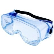 Safety glasses with rubber band