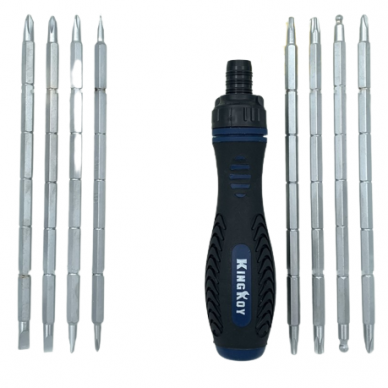 Screwdriver with interchangeable bits (9pcs) 1