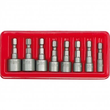 1/4" Nut setter set 8pcs 5-13mm 1/4" Nut setter set 8pcs 5-13mm