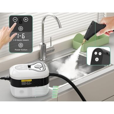 Aukšto slėgio garų valytuvas 1500W 1.2L 2
