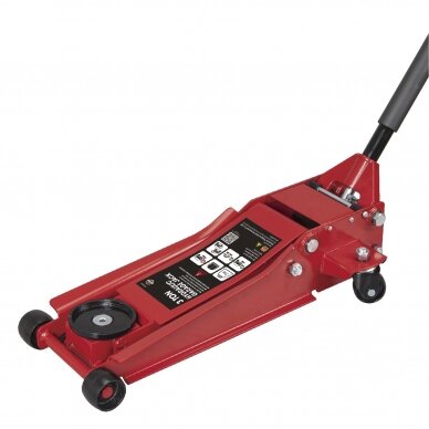 Professional garage jack 2.5t with foot pump. Low profile
