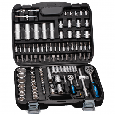 Zestaw nasadek 1/2" + 1/4" 108 szt. 6-kąt Zestaw nasadek 1/2" + 1/4" 108 szt. 6-kąt