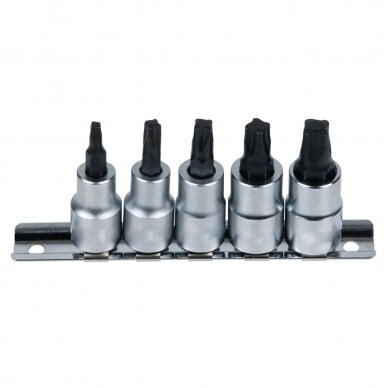Galvučių su antgaliais rinkinys 3/8" (mortorq) (5vnt) Galvučių su antgaliais rinkinys 3/8" (mortorq) (5vnt)