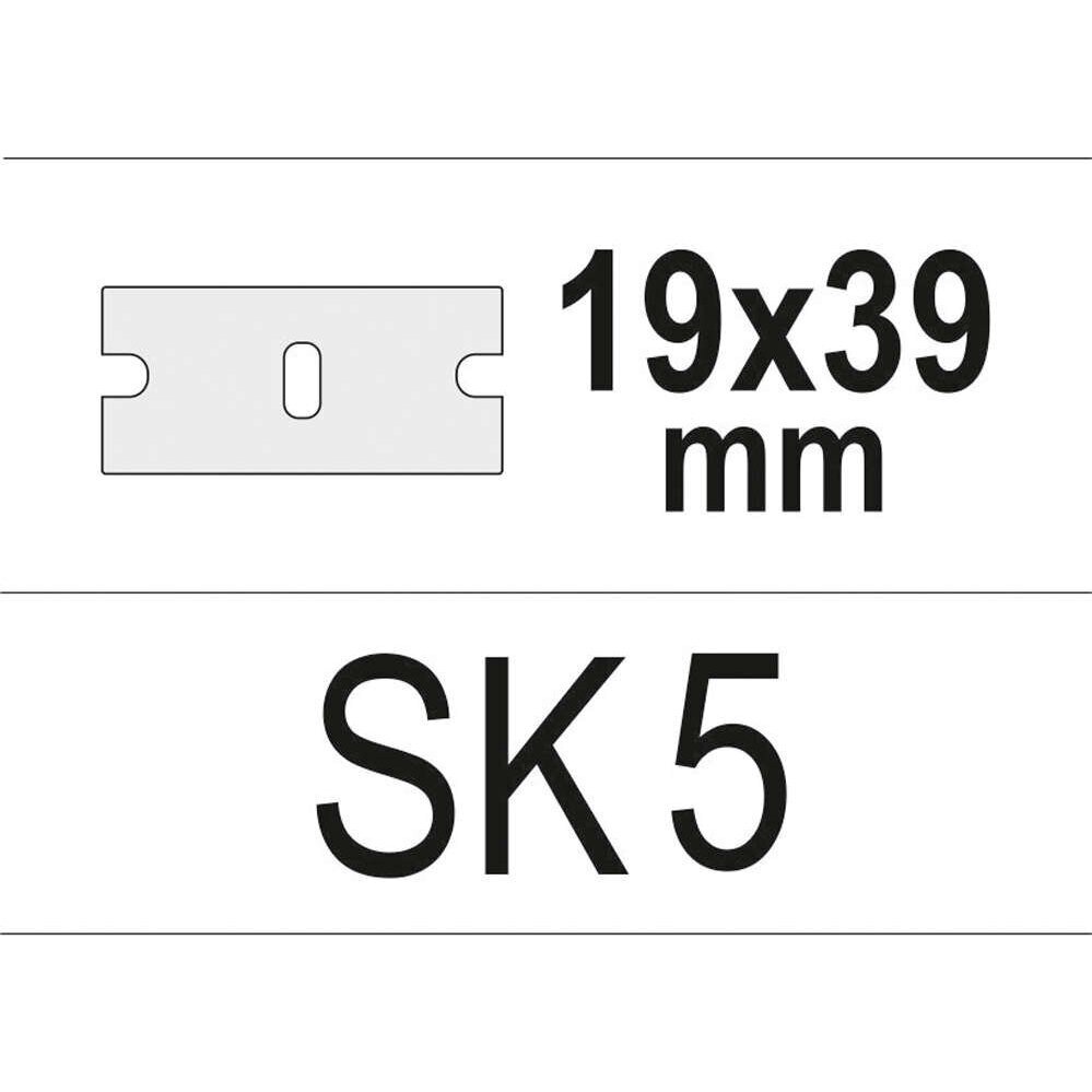 Asmeņu komplekts (10 gab.) stikla skrāpim 39x200mm 1 Asmeņu komplekts (10 gab.) stikla skrāpim 39x200mm 1