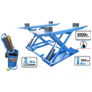 Scissor hydraulic lift with electromagnetic release, 3.0t