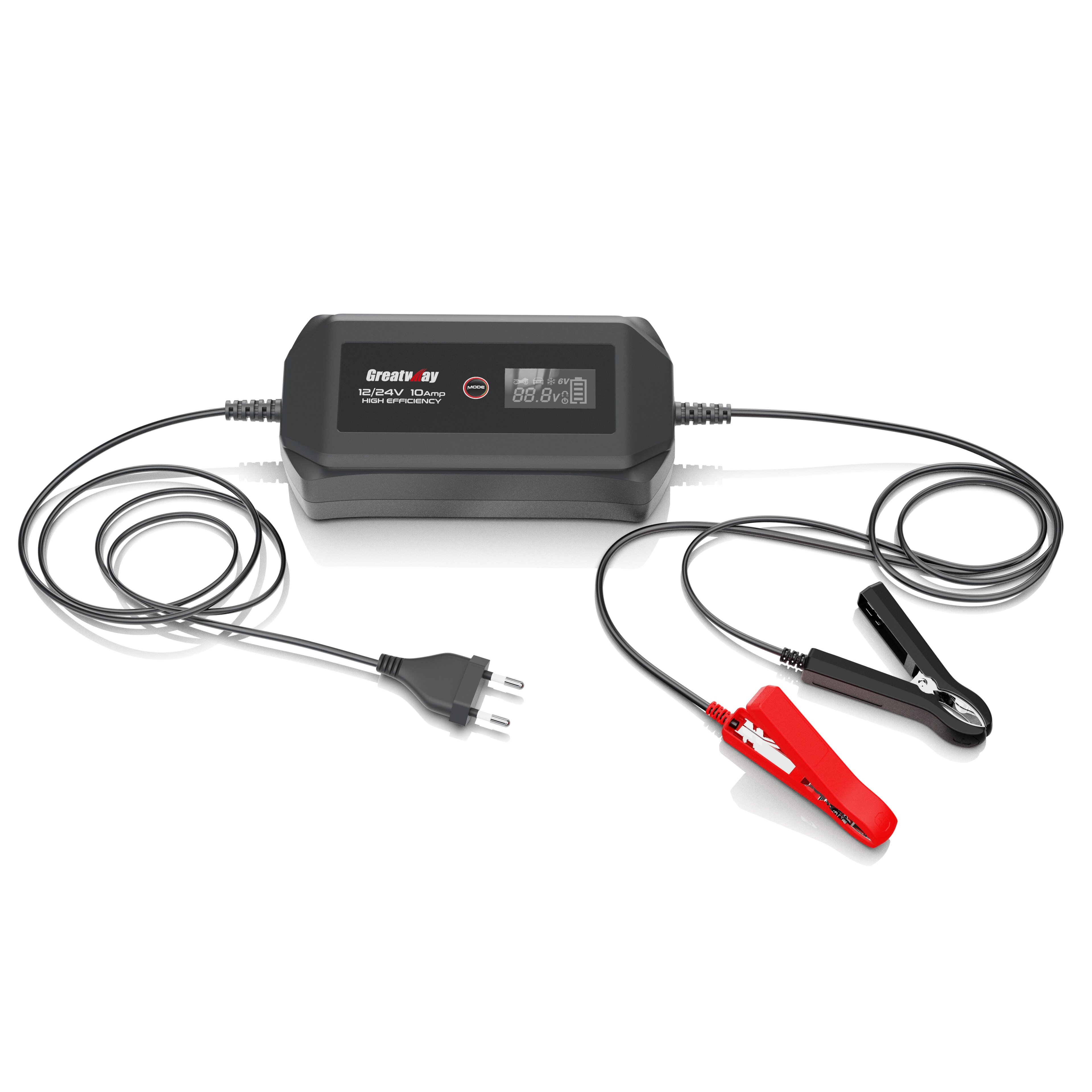Akumuliatorių įkroviklis LCD 12/24V 10A 240Ah