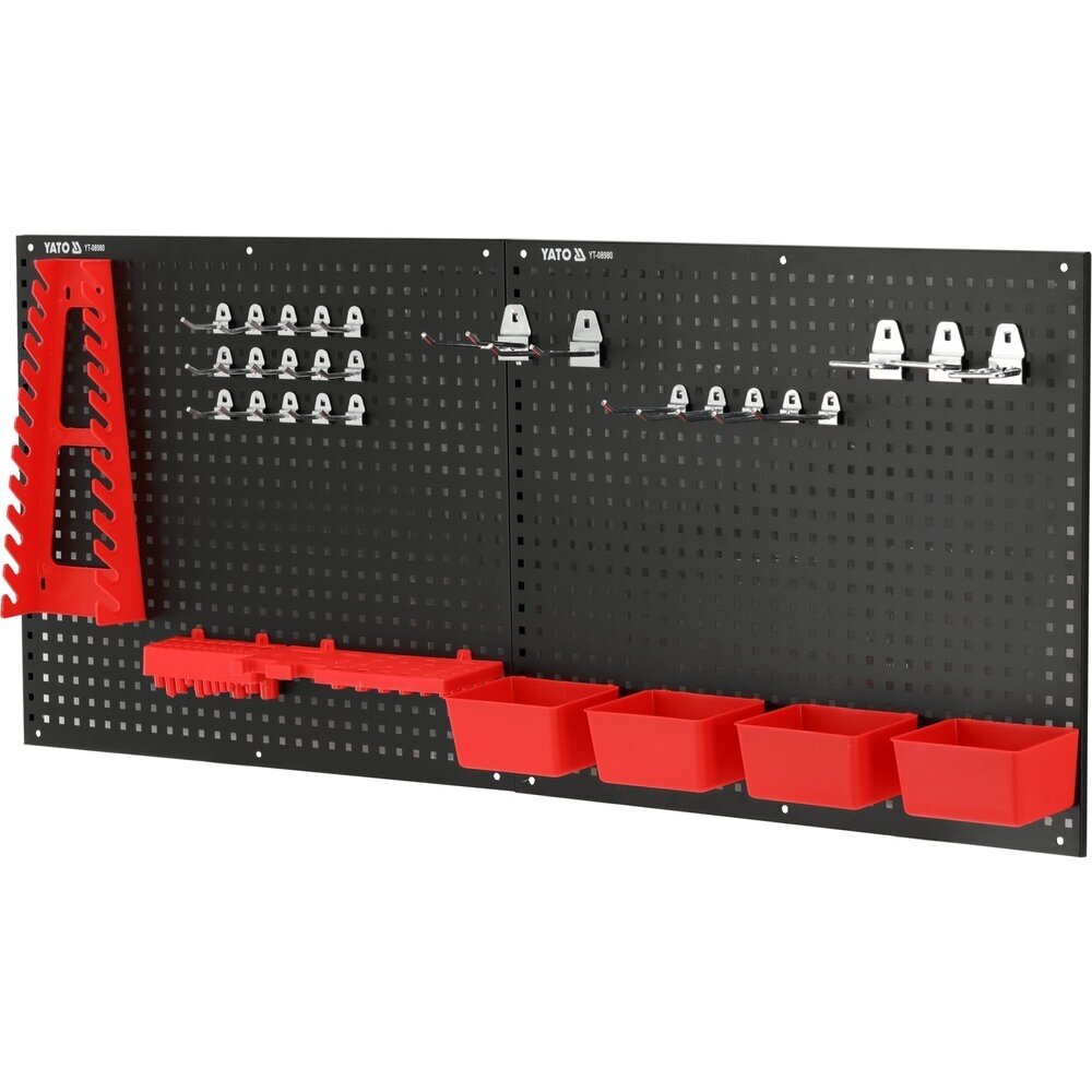 Tool Box Inventory Board Metal tool board with containers and handles set 34pcs YT08980 | Roller ...