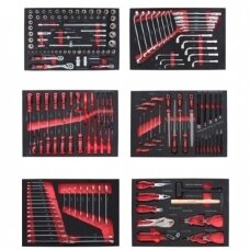 Tool tray set 181pcs. (6 trays) for Roller cabinet