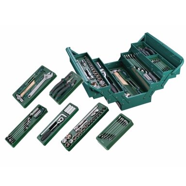 Tool box with trays and SATA tools Tool box with trays and SATA tools