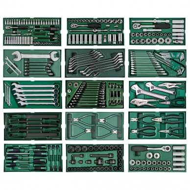 Roller cabinet with tool set trays, 300pcs. 1