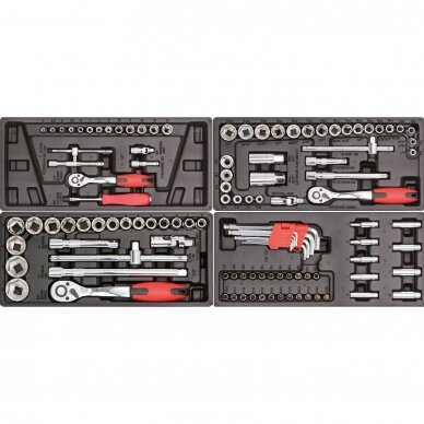 Įrankių spintelė TBR3007B-X su įrankiais 562vnt (19komp) 1