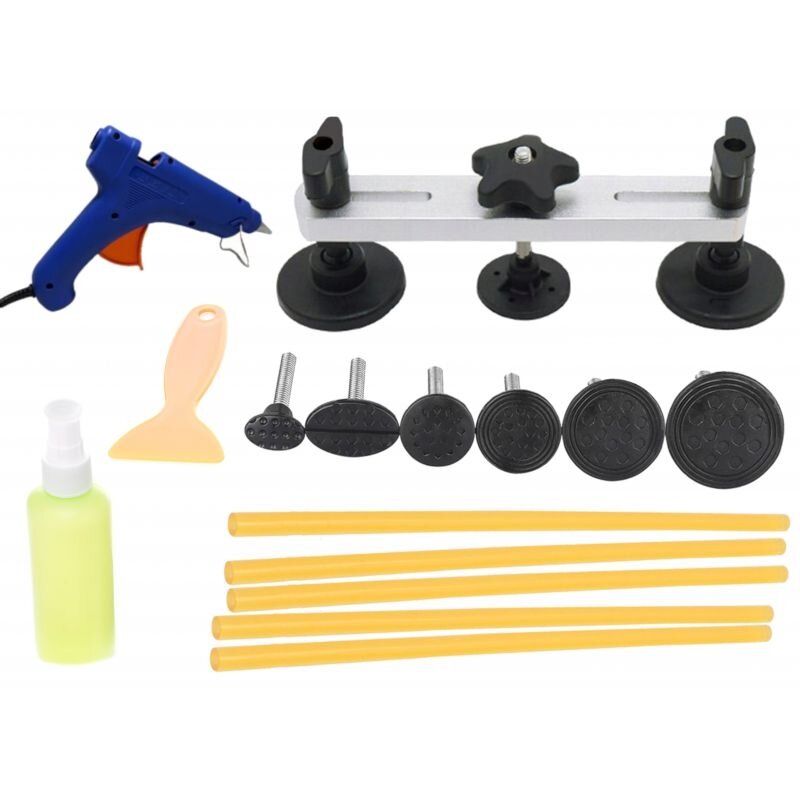 19pcs Paintless Dent Repair Tool Dent Puller Kit, Dent Car Dent Removal  Kit, Bridge Puller & Glue Gun For Auto Body Dent Remove