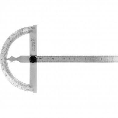 Protractor with ruler 120x150mm 1