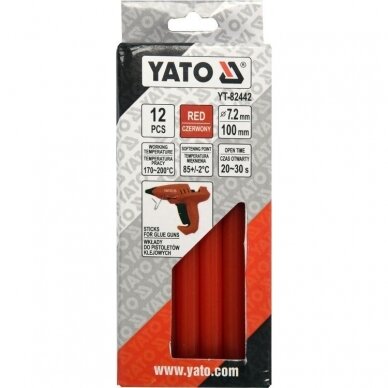 Hot glue stick set (red) (12pcs) 7.2x100mm 2