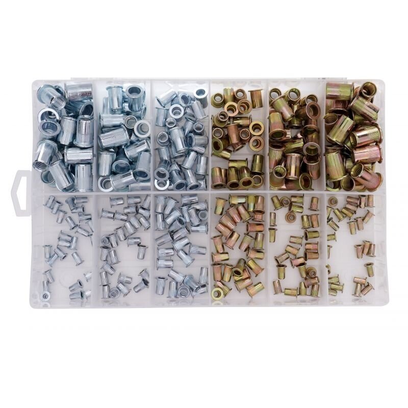 Aluminium and steel nut rivets M3-M10, 300pcs KD10486 1 Aluminium and steel nut rivets M3-M10, 300pcs KD10486 1