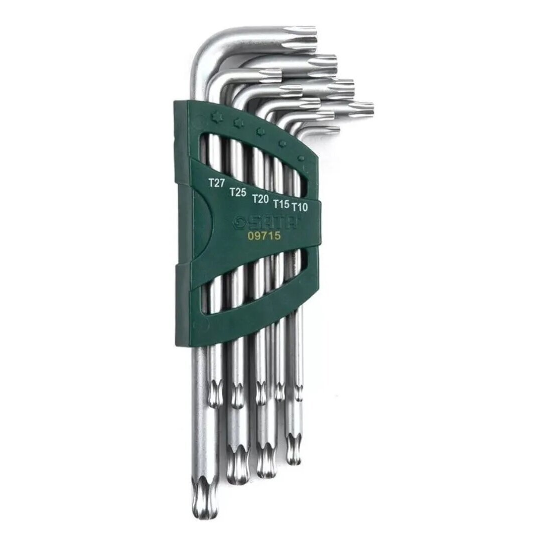 Zestaw kluczy TORX z kulistą końcówką 9 szt. (T10-T50) Zestaw kluczy TORX z kulistą końcówką 9 szt. (T10-T50)