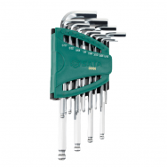 L-type hex key long ball point set 12pcs. (1/16"-3/8") (S.A.E.) L-type hex key long ball point set 12pcs. (1/16"-3/8") (S.A.E.)