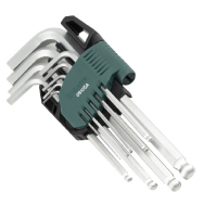 L-type hex key long ball point set 9pcs. (1.5-10) L-type hex key long ball point set 9pcs. (1.5-10)