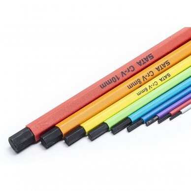 L-formas Atslēgu komplekts ar garu krāsainu bumbveida galu 9gb. (1.5-10mm) 3 L-formas Atslēgu komplekts ar garu krāsainu bumbveida galu 9gb. (1.5-10mm) 3