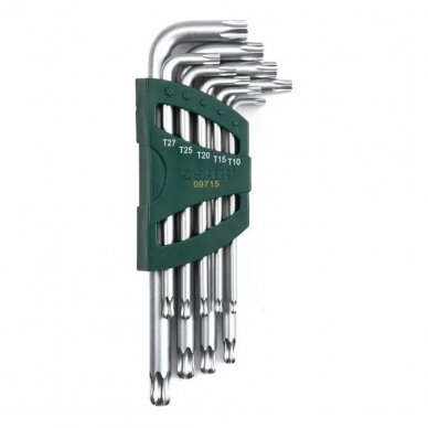 Zestaw kluczy TORX z kulistą końcówką 9 szt. (T10-T50) Zestaw kluczy TORX z kulistą końcówką 9 szt. (T10-T50)