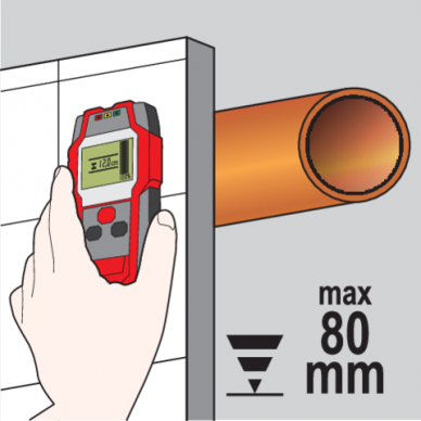 Laidų, metalinių ir medinių profilių ir drėgmės detektorius 3