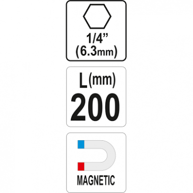 Magnetinis antgalių laikiklis 200mm 1