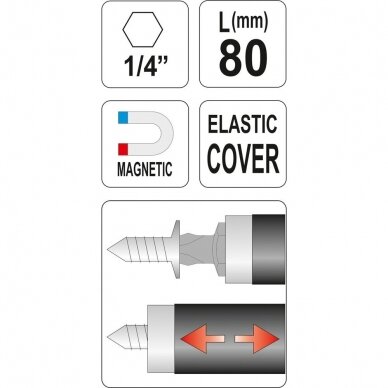 Screwdriver bit holder with magnet & extension 2