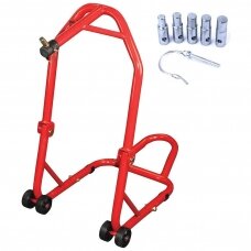 Motorcycle support stand for front wheel