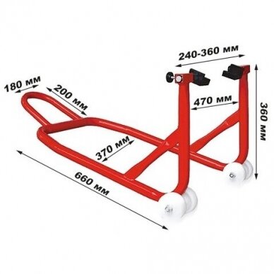 Motorcycle support stand for rear wheel 2