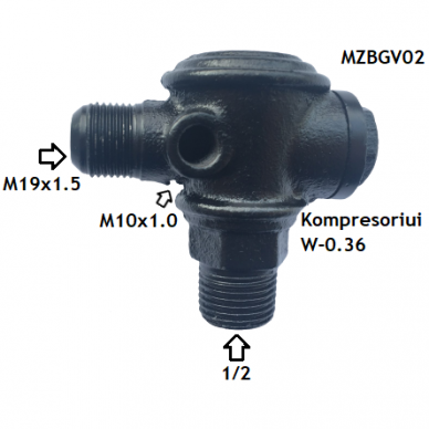 Non-return valve for compressor. Spare part 6