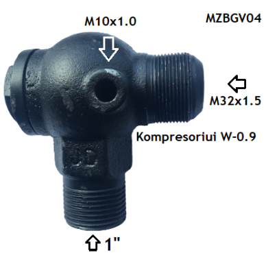 Non-return valve for compressor. Spare part 8