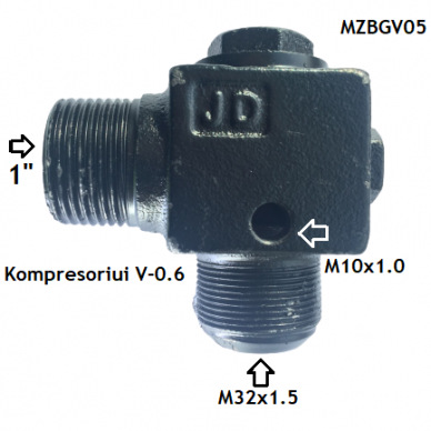 Non-return valve for compressor. Spare part 7