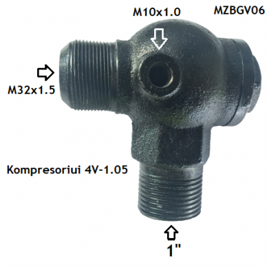 Non-return valve for compressor. Spare part 9